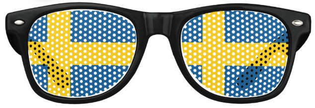 Sweden Flag Glasses